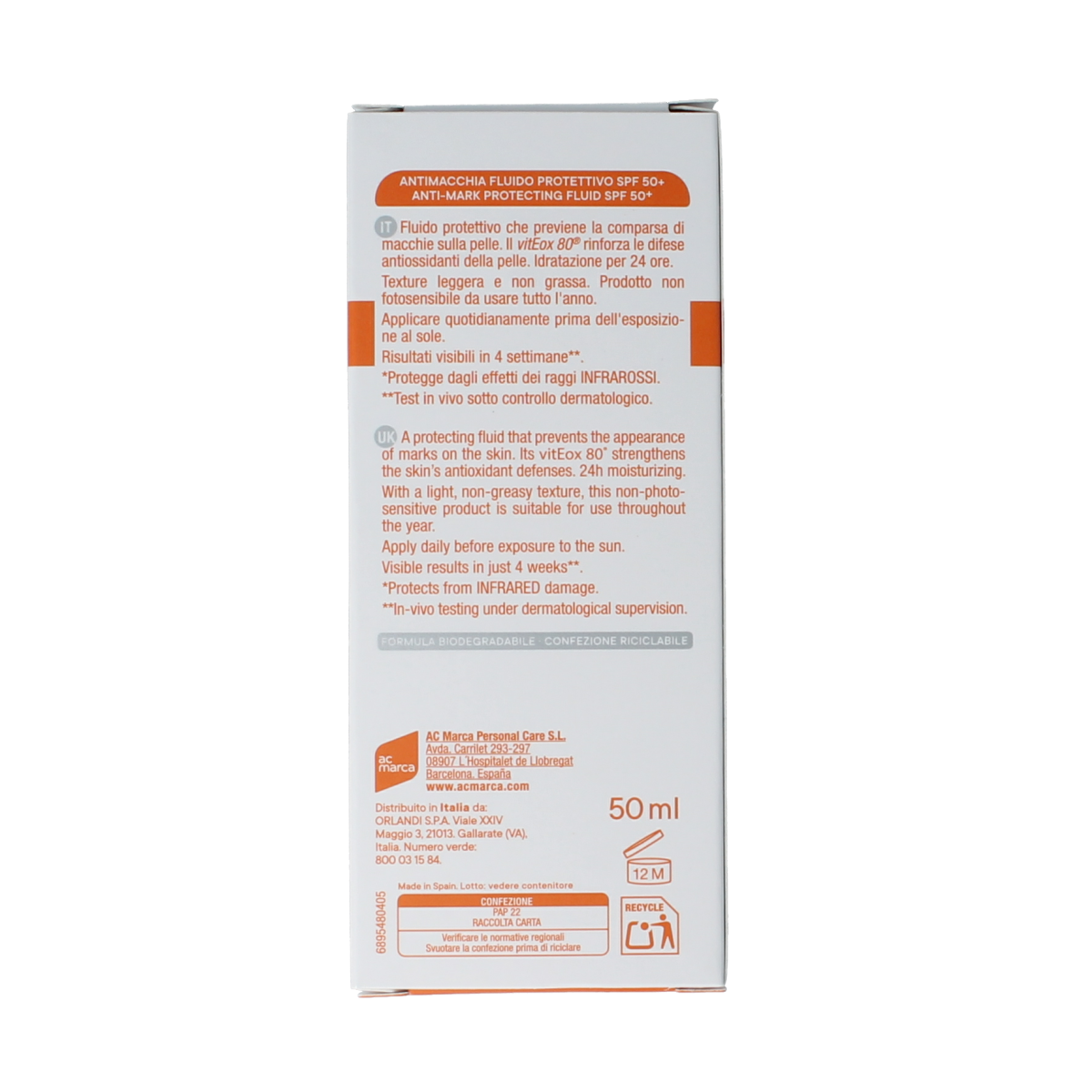 Ecran Sunique facial anti vlekken SPF50 50.00 Milliliter