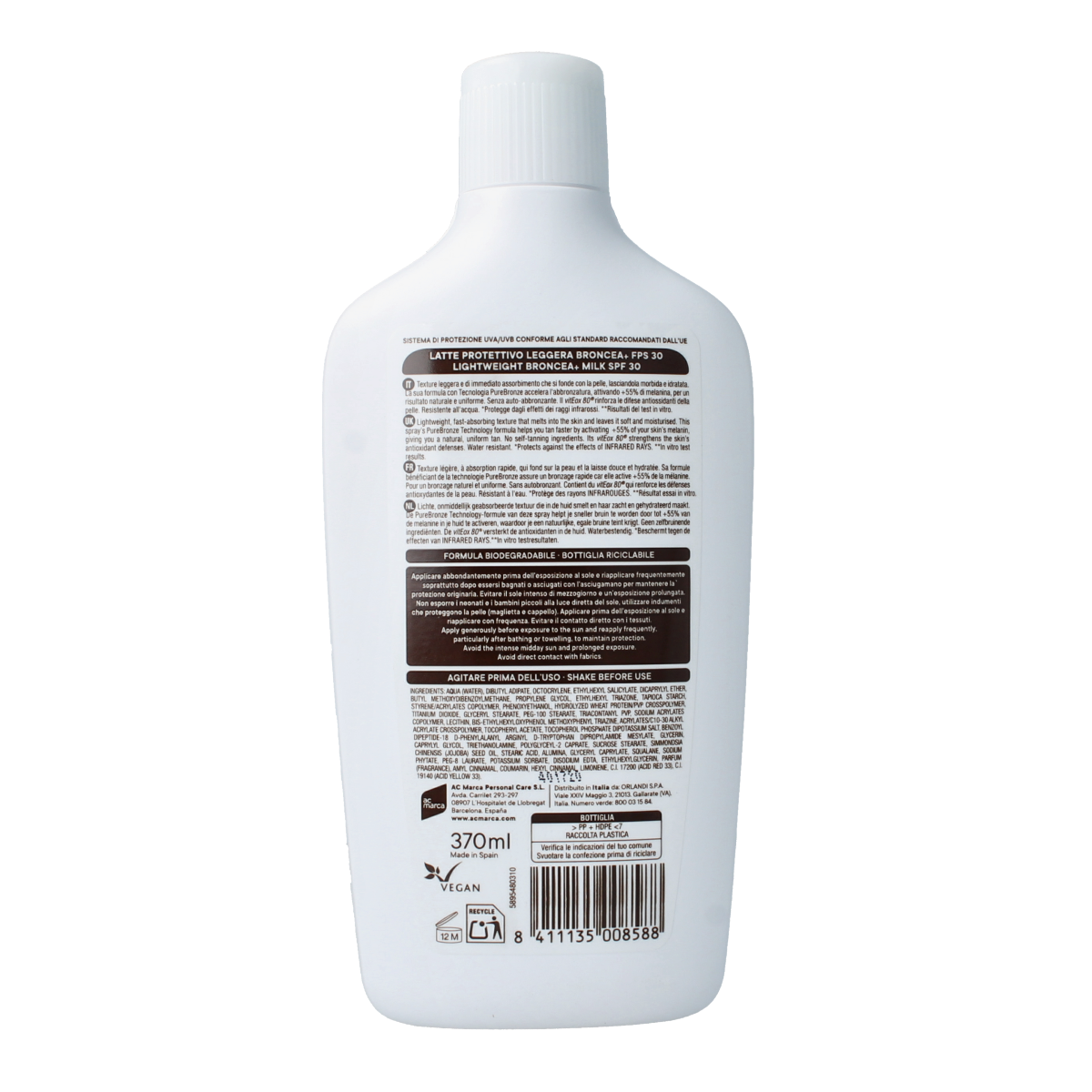 Ecran Broncea milk SPF30 370.00 Milliliter