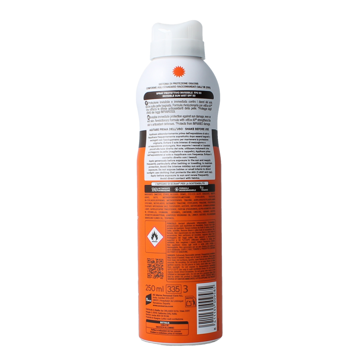 Ecran Sunique invisible spray SPF50 250.00 Milliliter