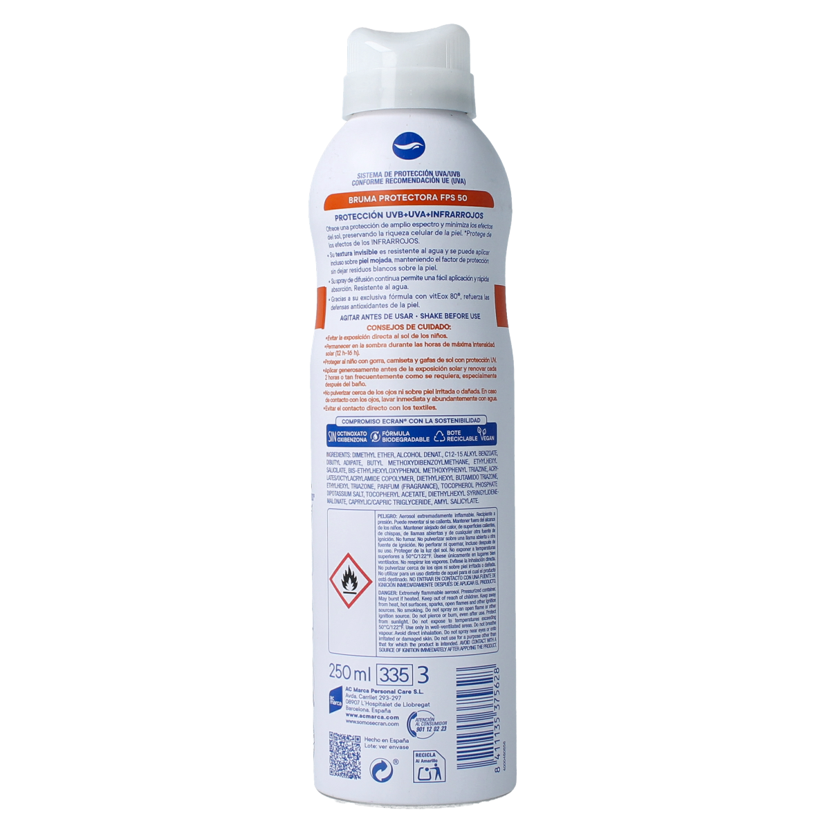 Ecran Sun care kids wet skin spray SPF50 250.00 Milliliter