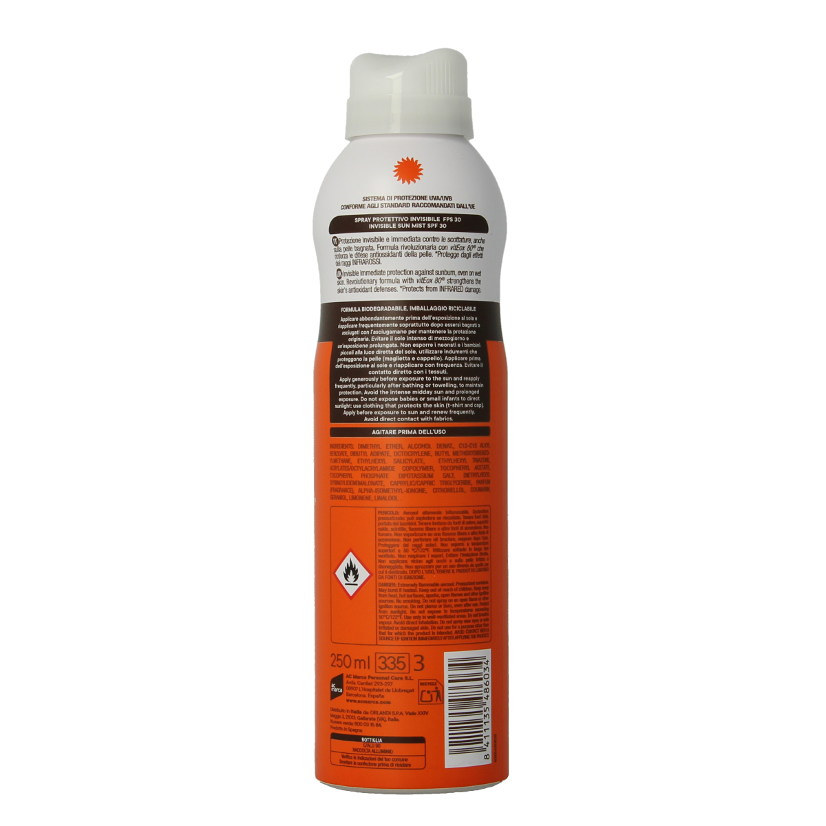 Ecran Sun care invisible spray SPF30 250.00 Milliliter