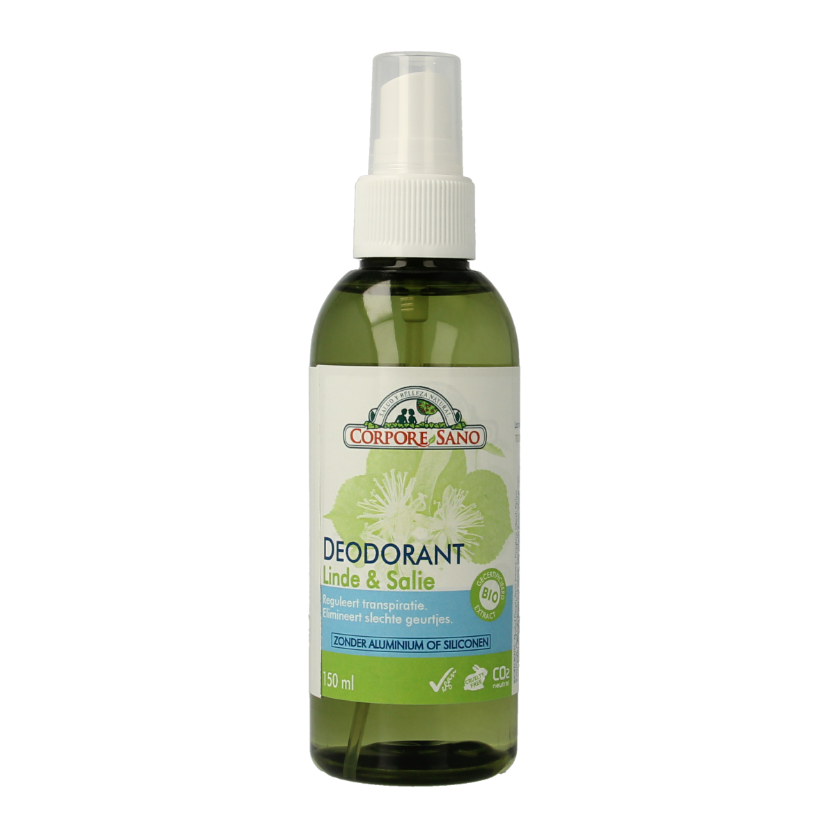 Corpore Sano Deodorant spray salie en linde 150.00 Milliliter