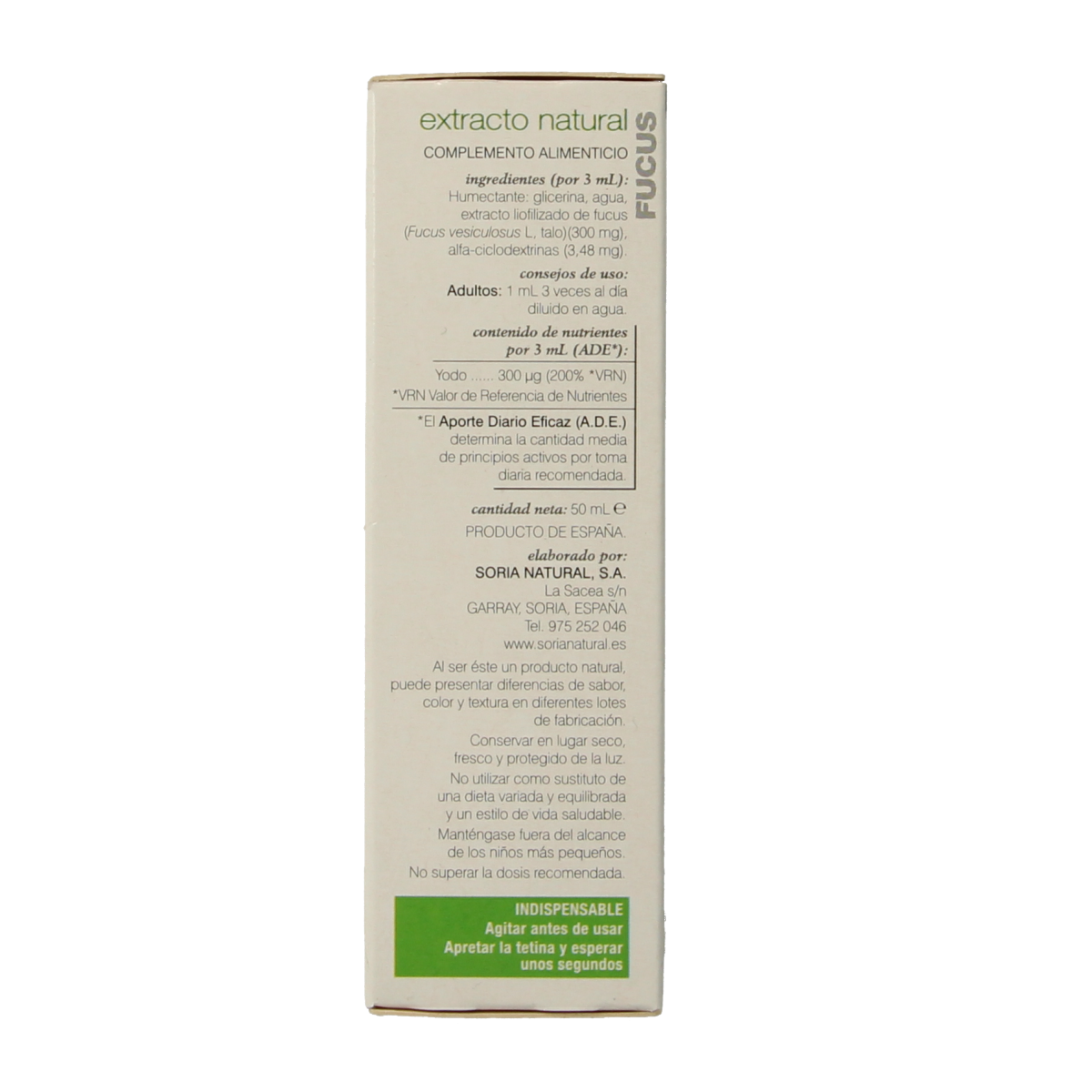 Soria Natural Fucus vesiculosus XXI 50.00 Milliliter
