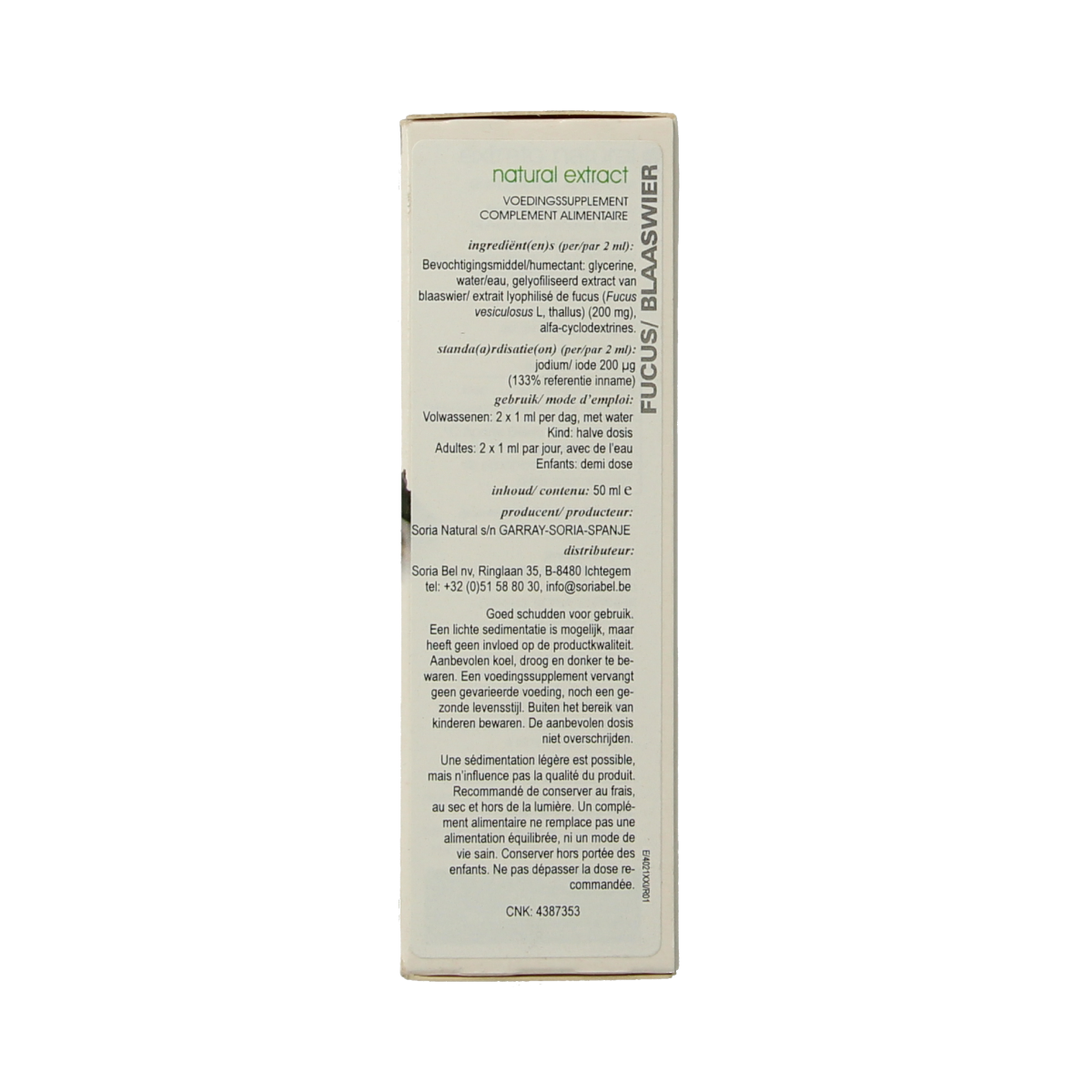 Soria Natural Fucus vesiculosus XXI 50.00 Milliliter