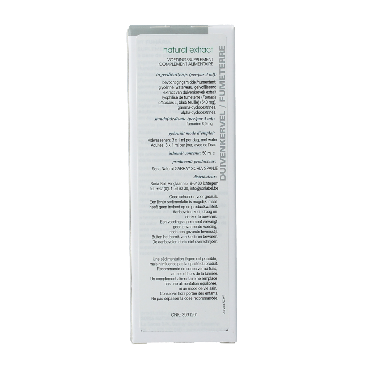 Soria Natural Fumaria officinalis extract 50.00 Milliliter