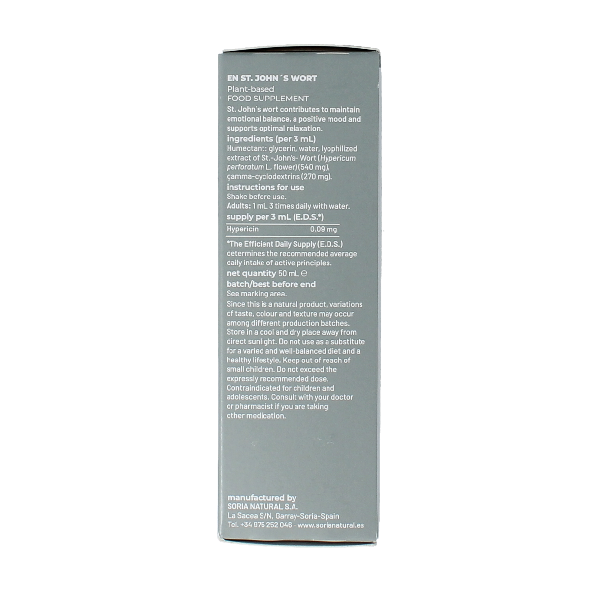 Soria Natural Hypericum perforatum extract 50.00 Milliliter