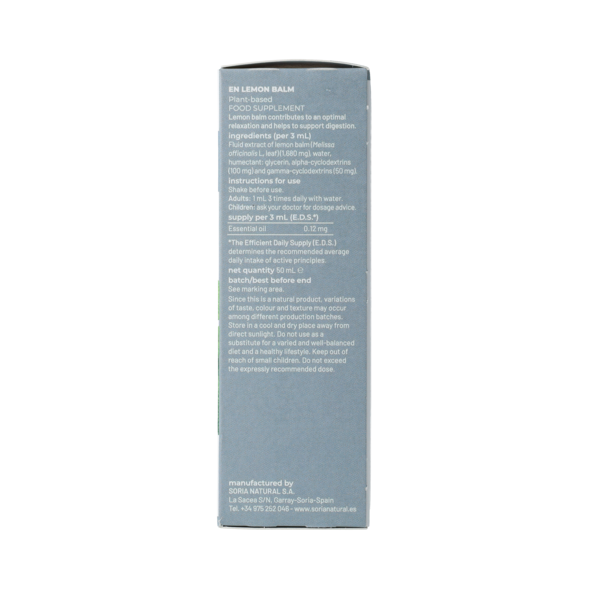 Soria Natural Melissa officinalis XXI 50.00 Milliliter