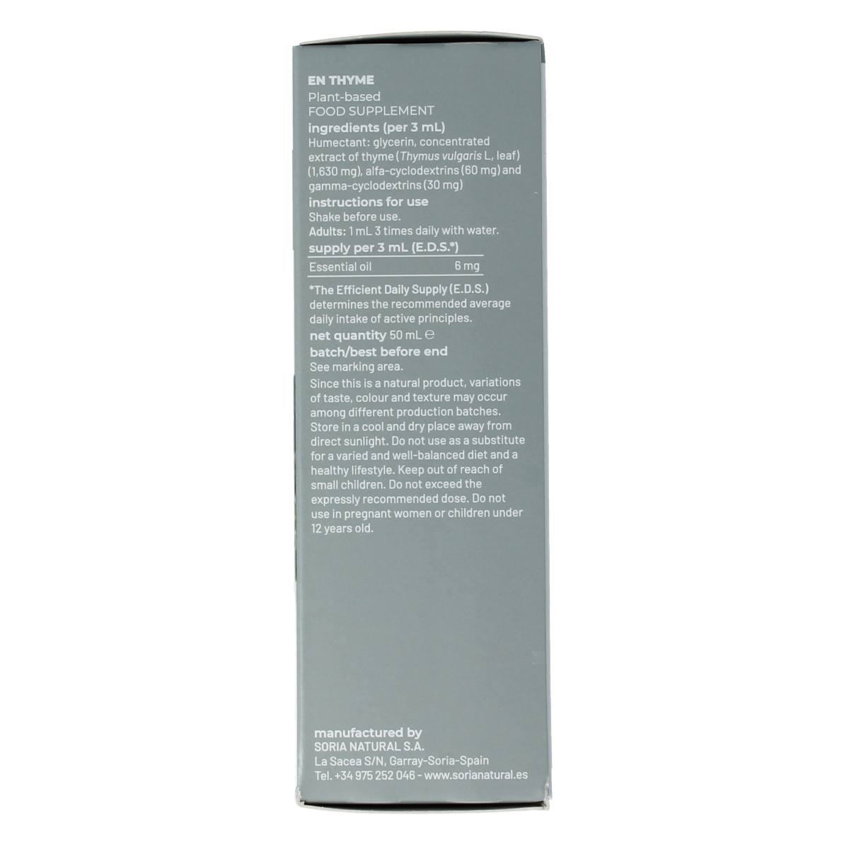Soria Natural Thymus vulgaris XXI extract 50.00 Milliliter