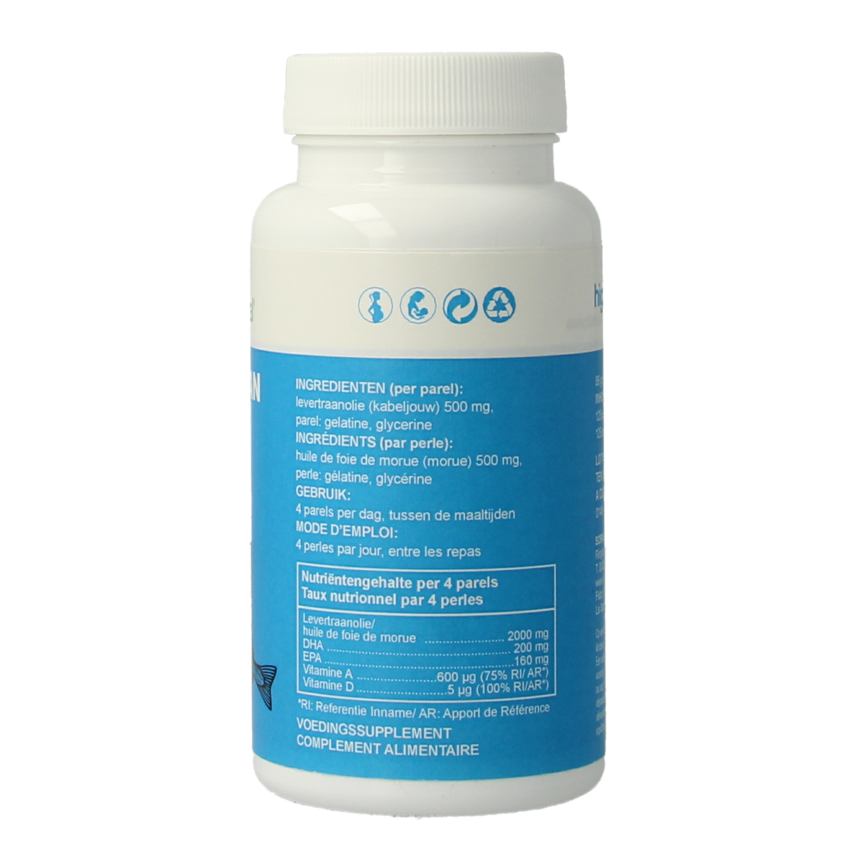 Soria Natural Higabac levertraanolie 125.00 Softgels