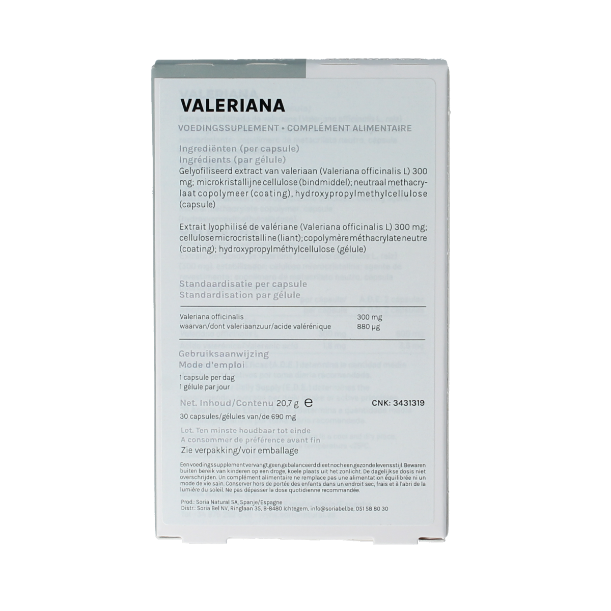 Soria Natural 34- S Valeriana XXI 30.00 Capsules