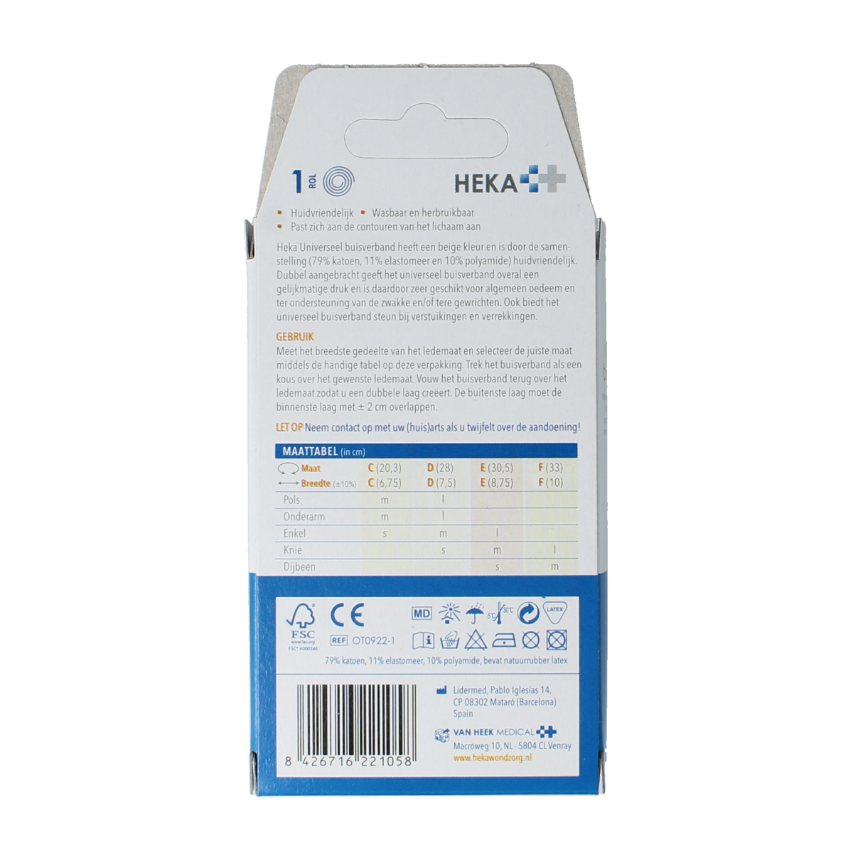 Heka Grip compress beige E 1.00 Stuks