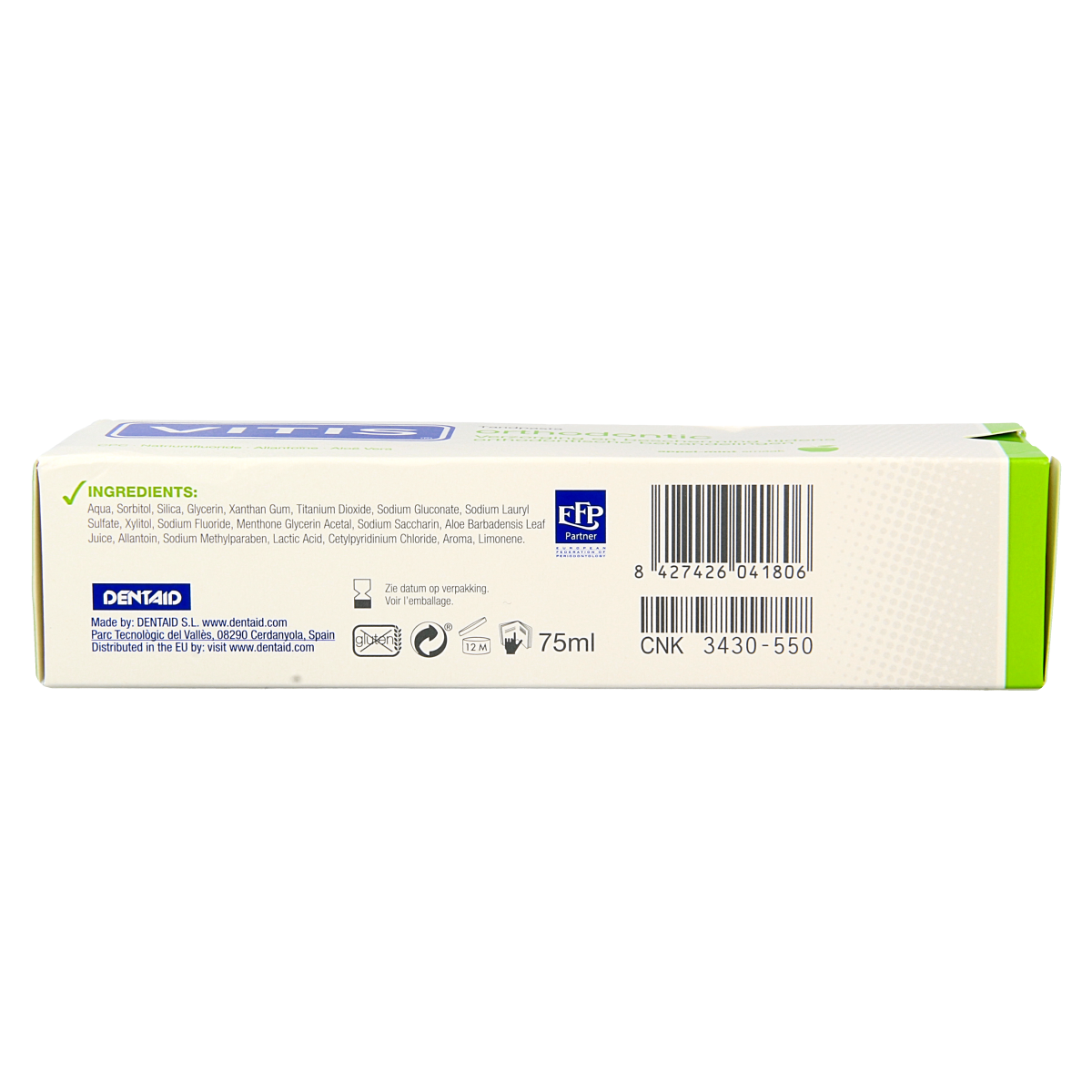 Vitis Tandpasta orthodontic 75.00 Milliliter