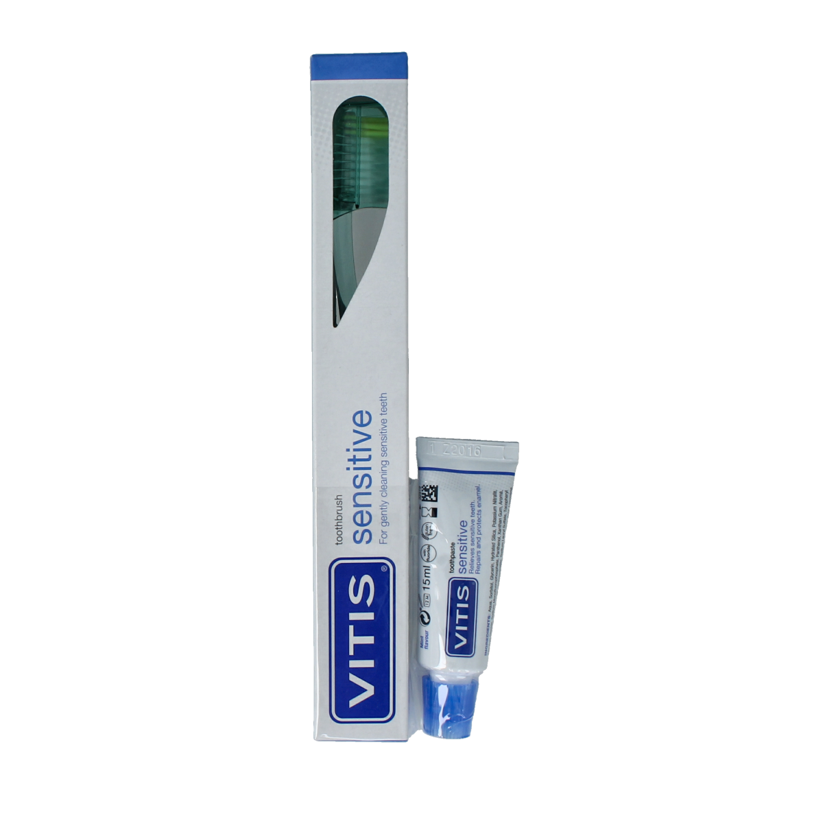 Vitis Tandenborstel sensitive met sample tandpasta 1.00 Set