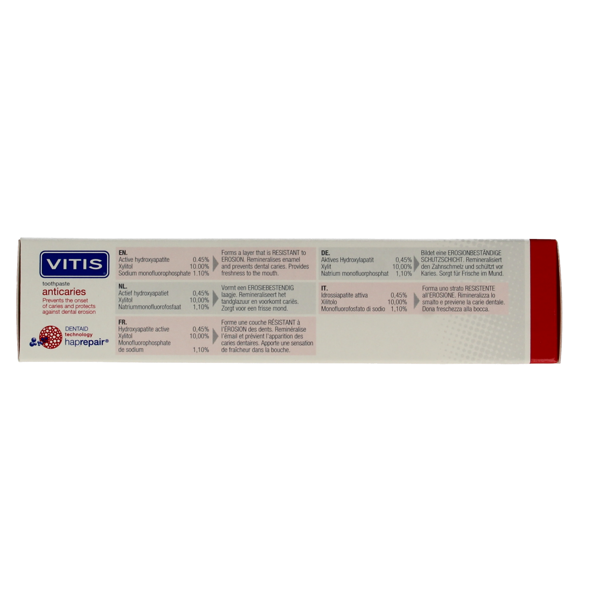 Vitis Tandpasta anti caries 75.00 Milliliter
