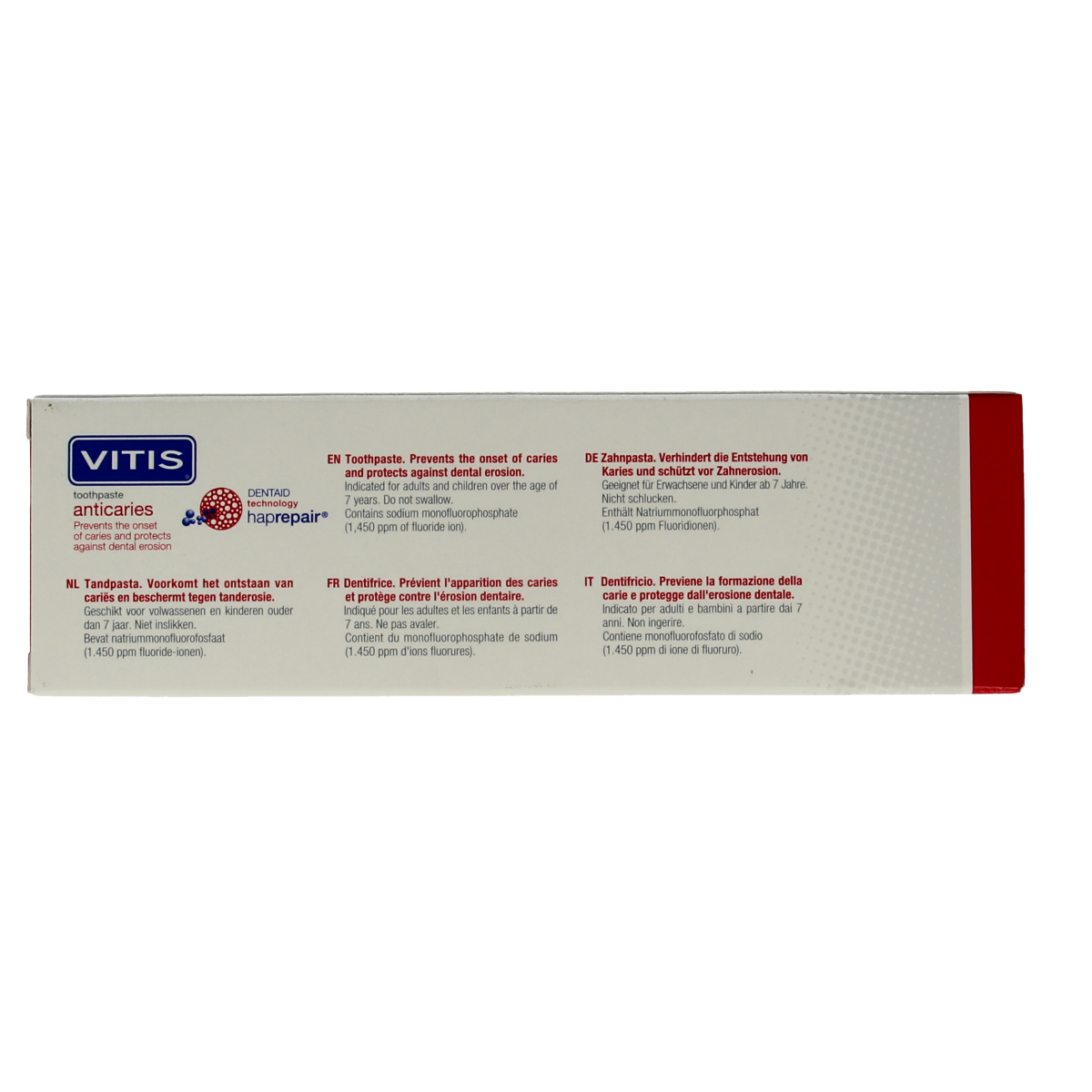 Vitis Tandpasta anti caries 75.00 Milliliter