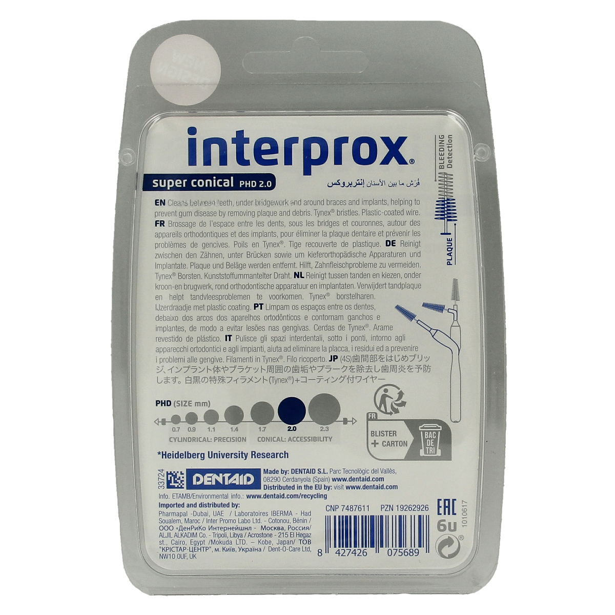 Interprox Super ragers conical donker blauw 6.00 Stuks