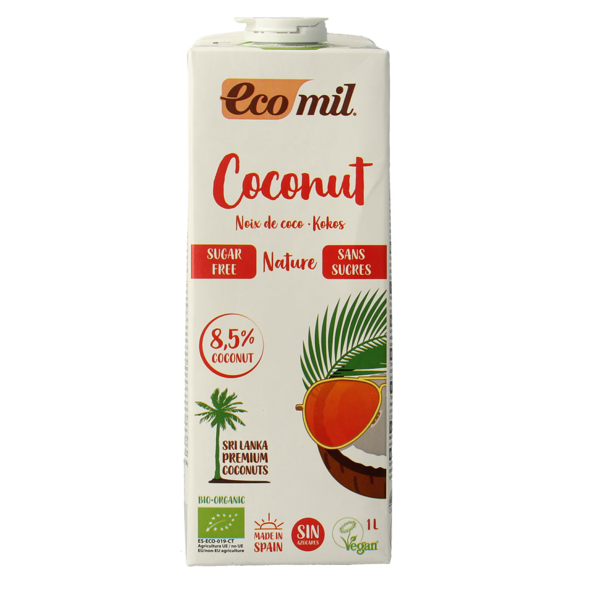 Ecomil Kokosmelk naturel bio 1.00 Liter