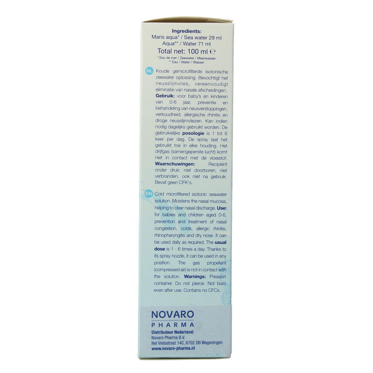 Quinton Nasal pediatric spray 0-6 jaar 100.00 Milliliter
