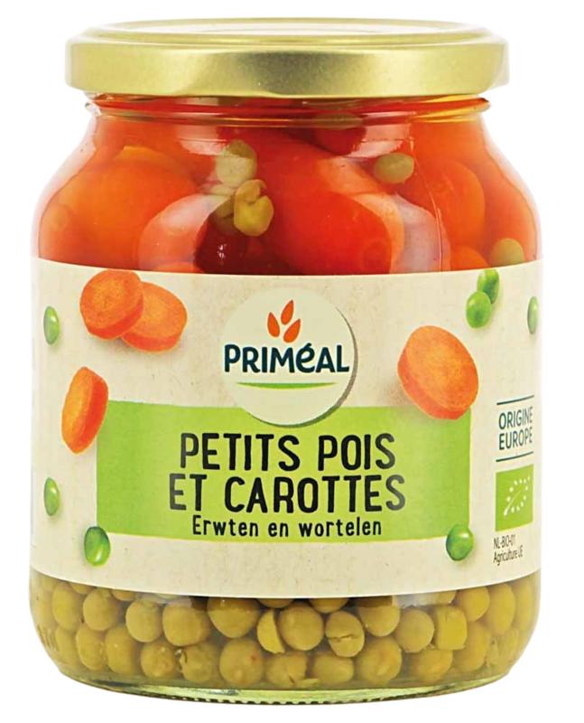 Primeal Doperwten wortelen bio 330 Gram