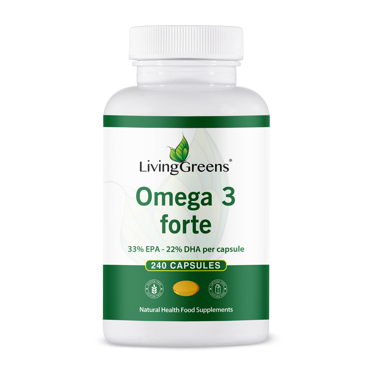 Livinggreens Omega 3 visolie forte 240.00 Capsules