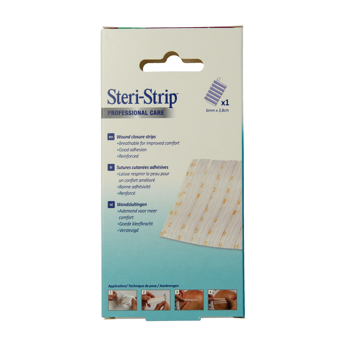 3M Steri strip hecht 6 x 38mm 6.00 Stuks