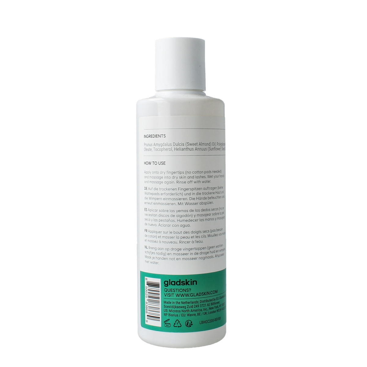 Gladskin Oil cleanser hydrating 200.00 Milliliter