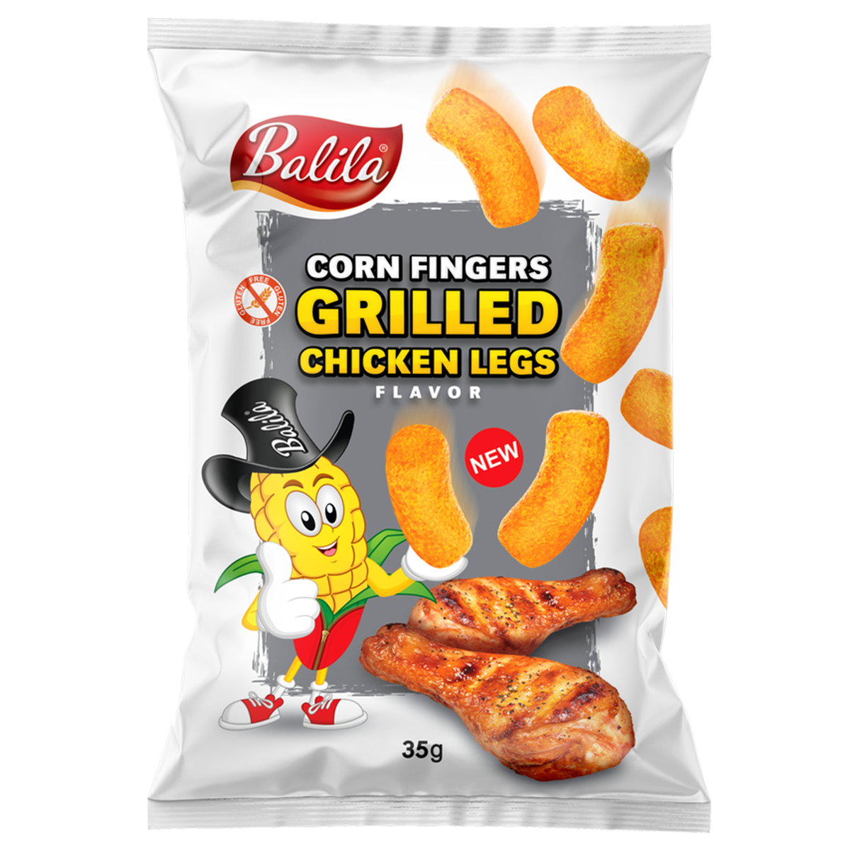 Balila Corn puffs grilled chicken glutenvrij 35.00 Gram