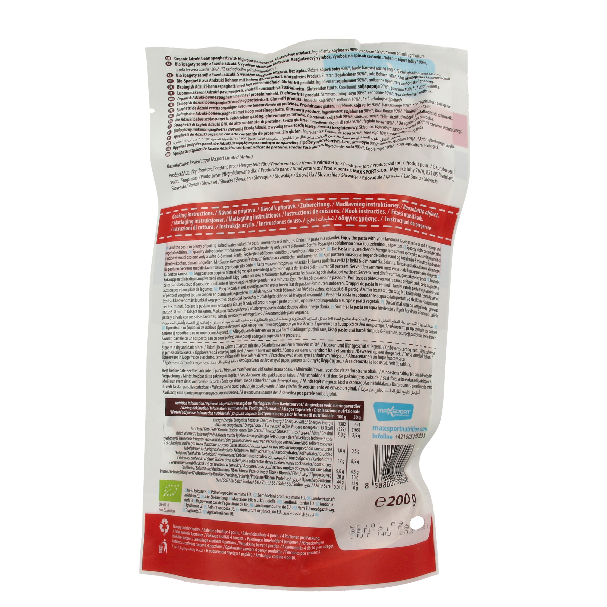 Max Sport Protein pasta adzuki bean spaghetti bio 200.00 Gram
