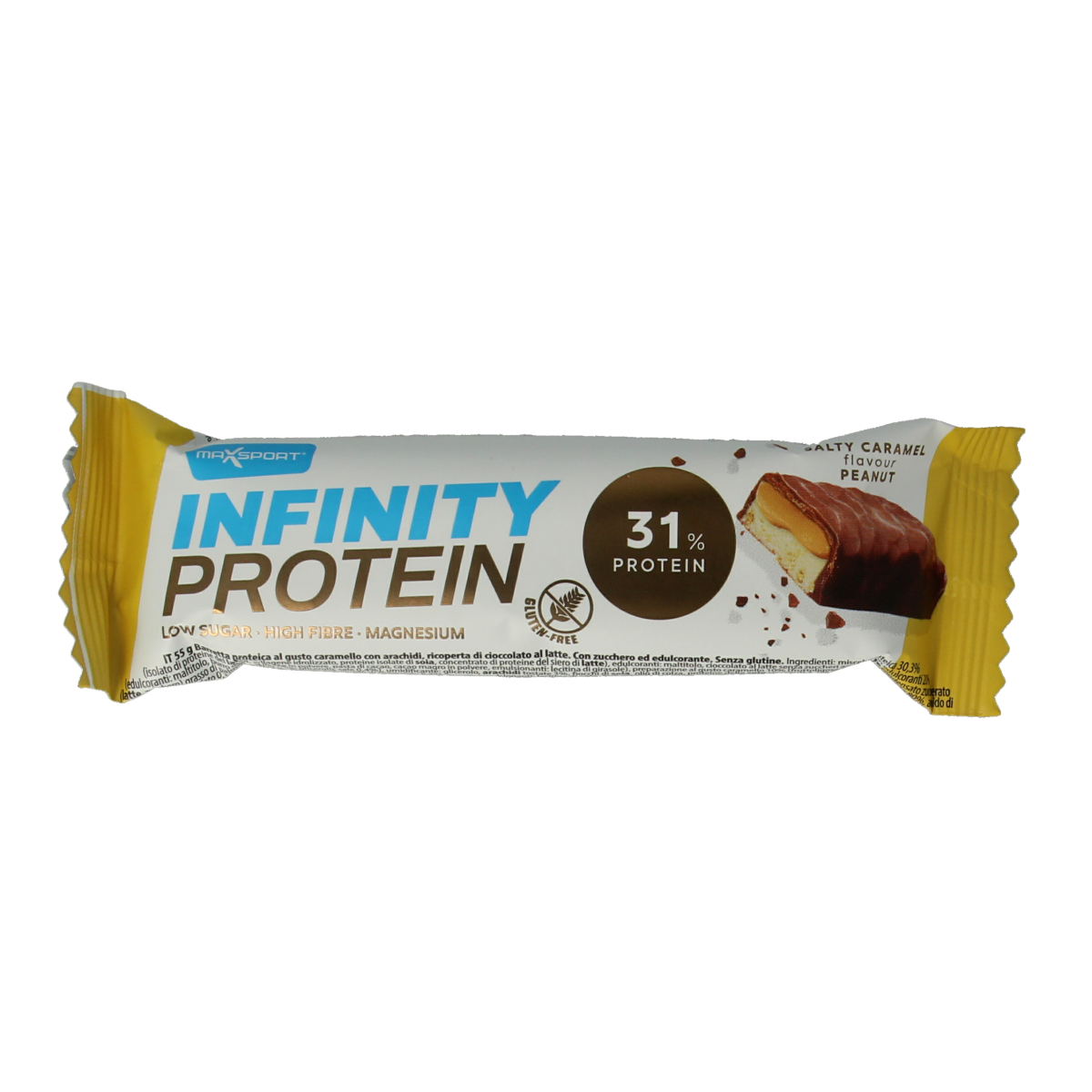 Max Sport Protein infinity reep salty caramel-peanut 55.00 Gram