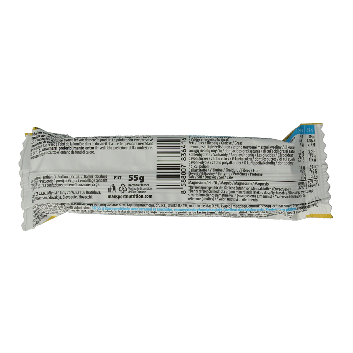 Max Sport Protein infinity reep salty caramel-peanut 55.00 Gram