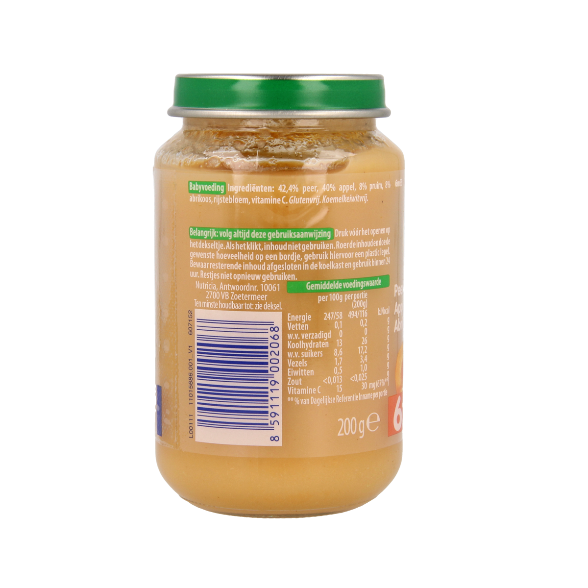 Olvarit Peer appel abrikoos 6M55 200.00 Gram