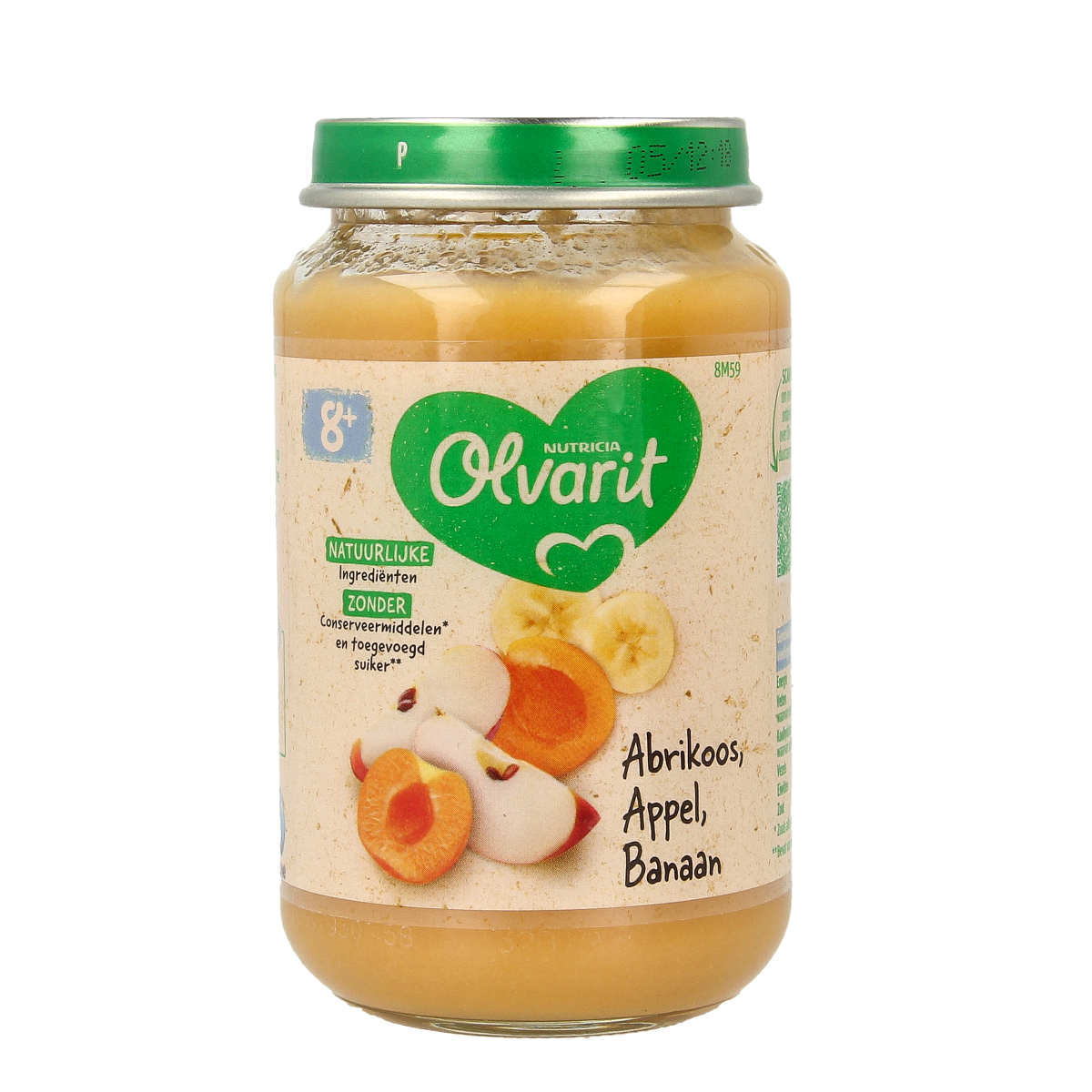 Olvarit Abrikoos appel banaan 8M59 200.00 Gram