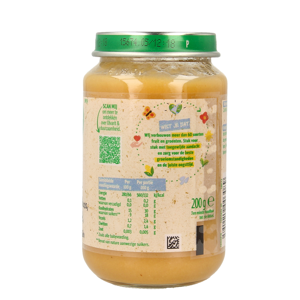 Olvarit Abrikoos appel banaan 8M59 200.00 Gram