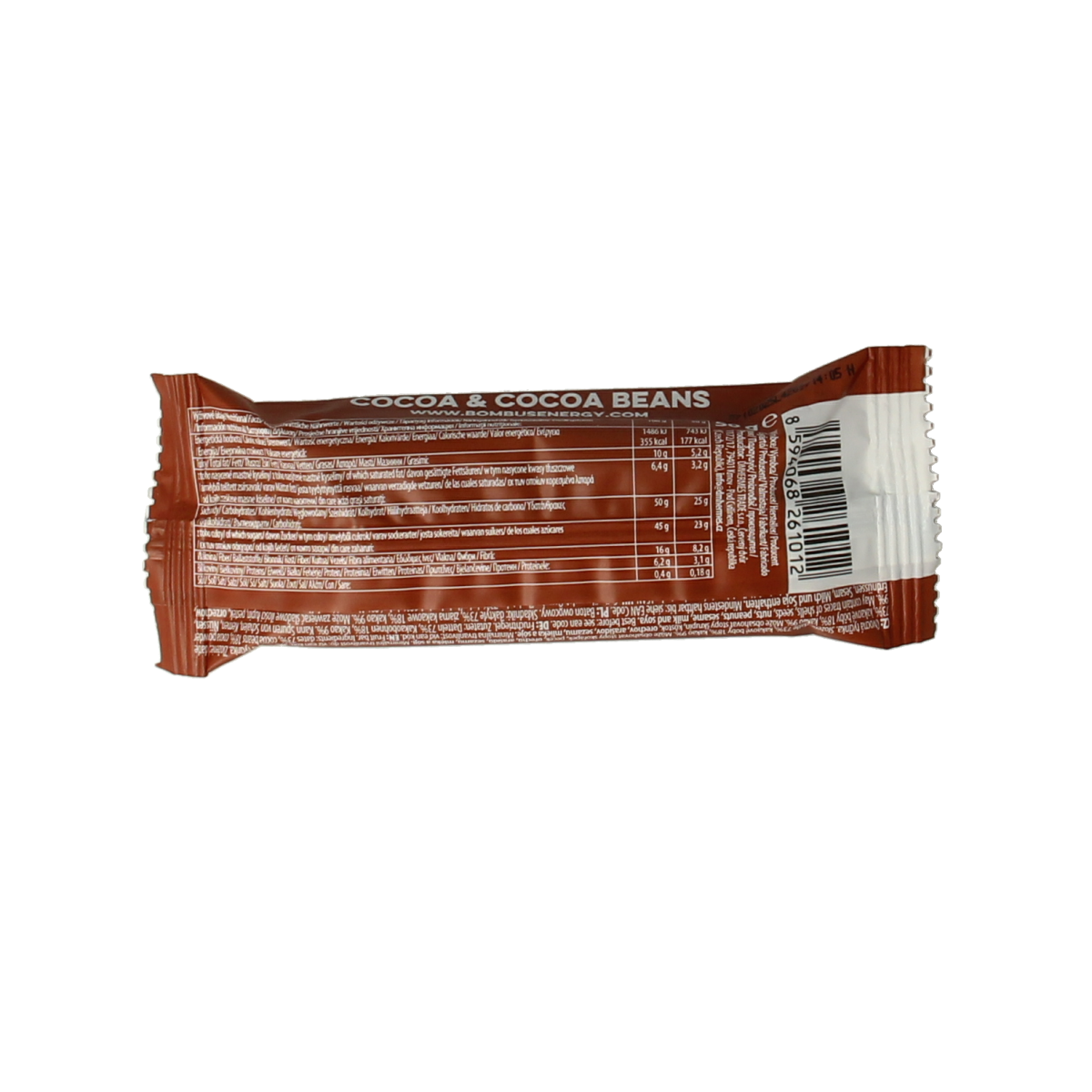 Bombus Raw energy bar cocoa & cocoa beans 50.00 Gram