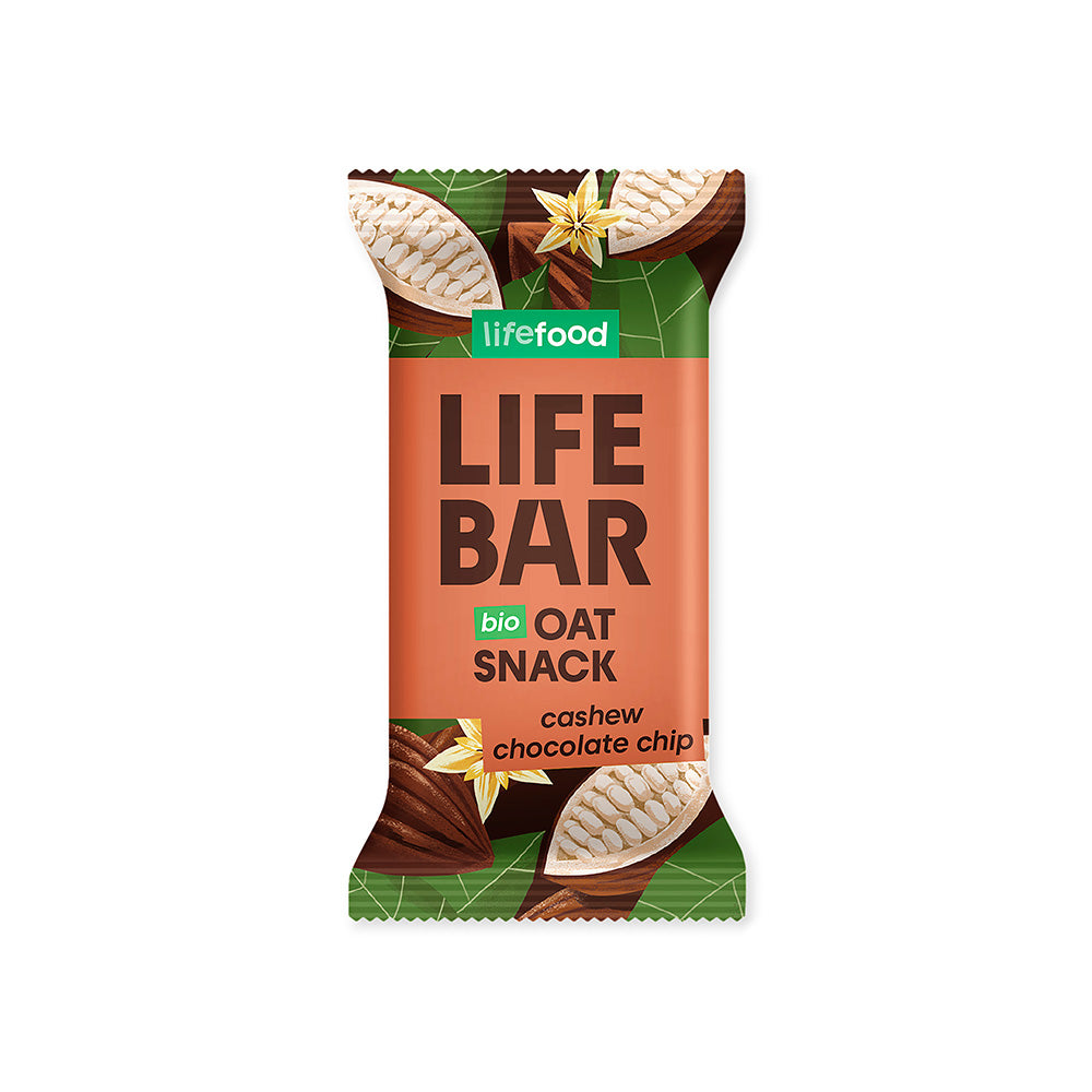 Lifefood Lifebar oatsnack chocolate chip bio 40.00 Gram