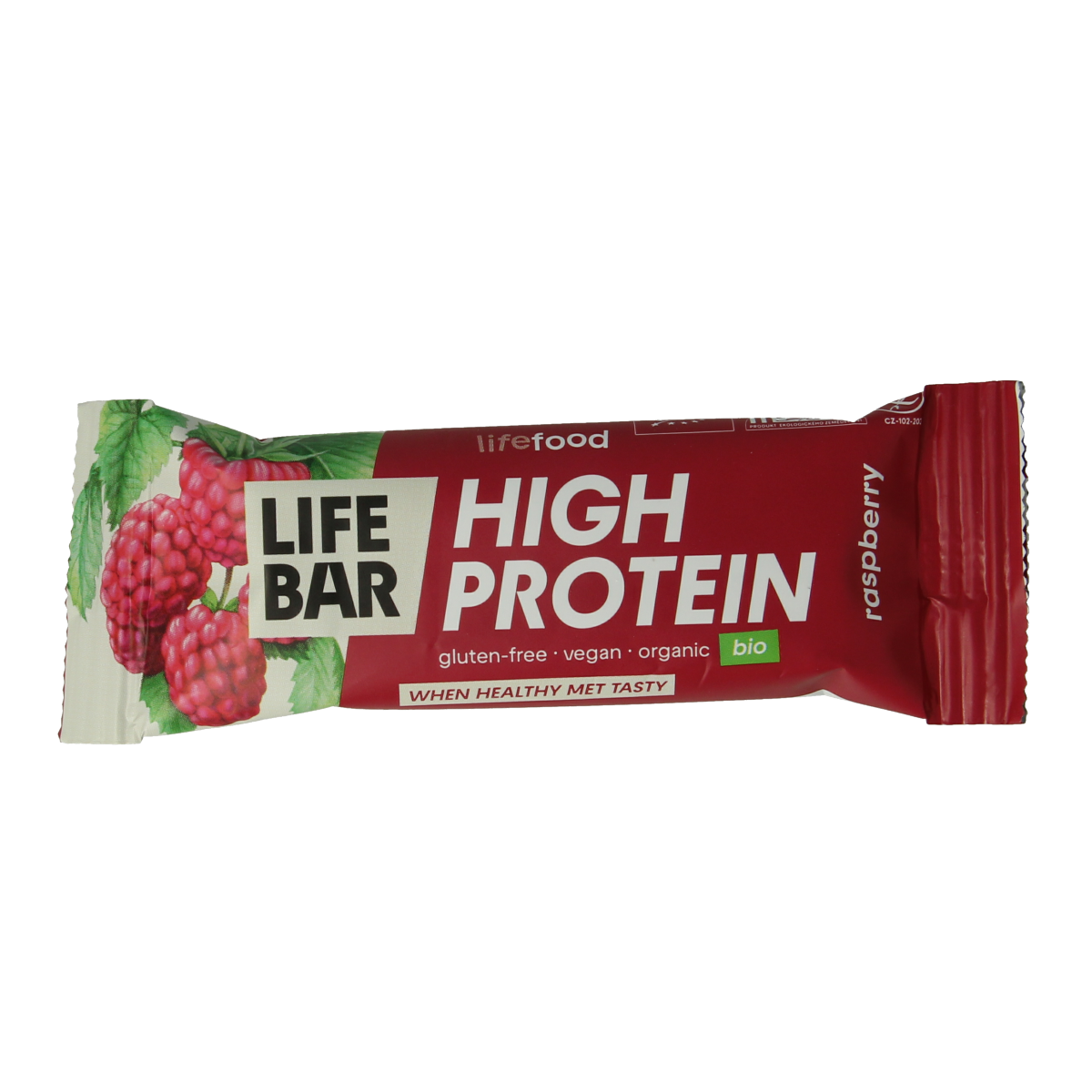 Lifefood Lifebar proteine framboos bio 40.00 Gram