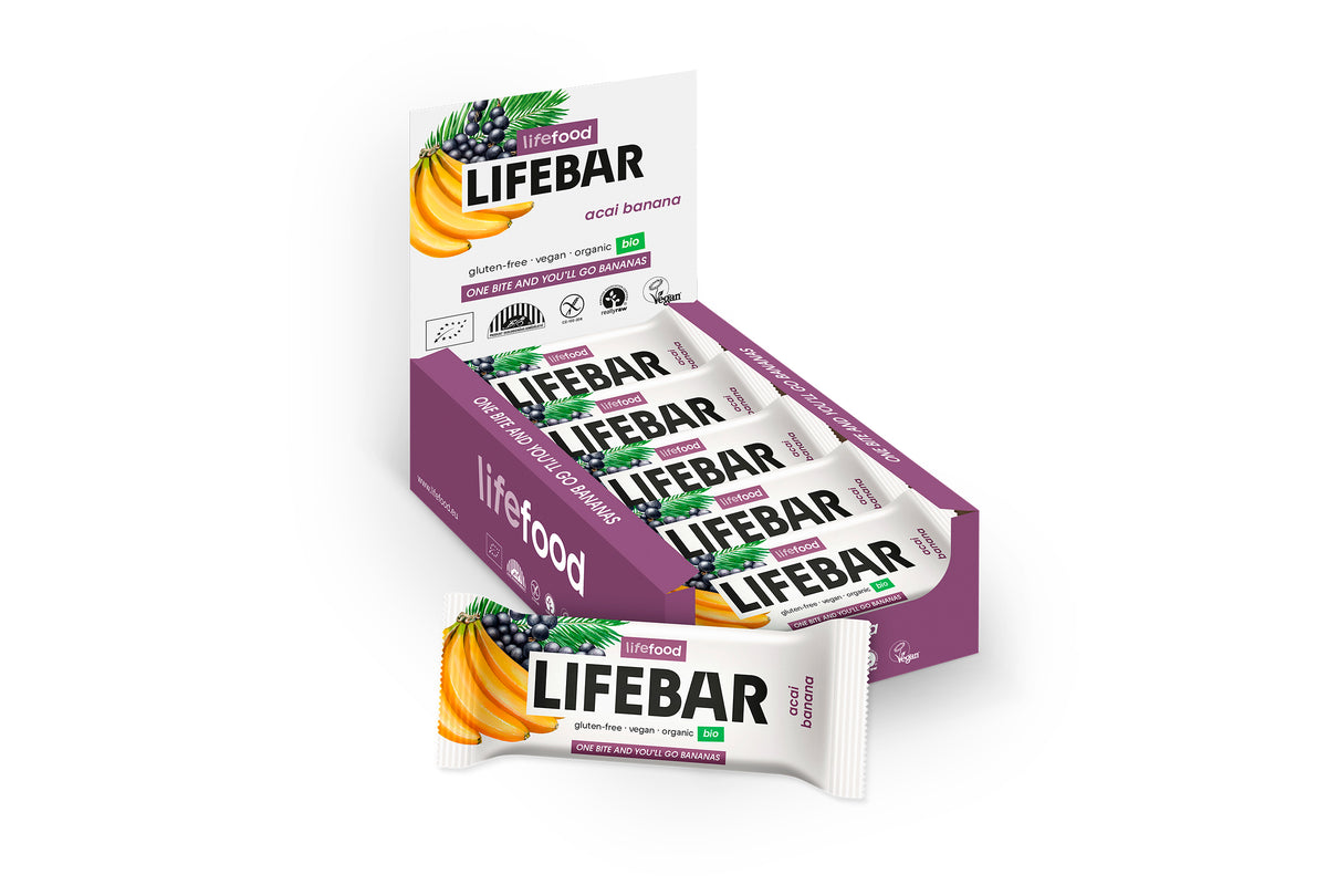 Lifefood Lifebar acai banana bio raw 40.00 Gram