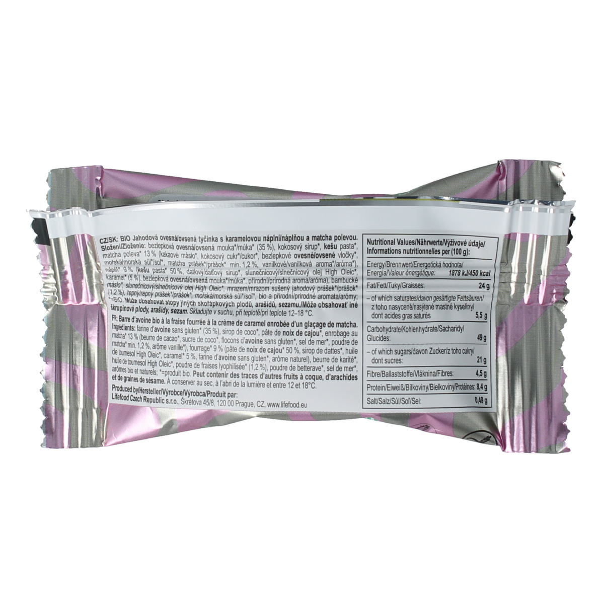 Lifefood Cake strawberry caramel matcha 35.00 Gram
