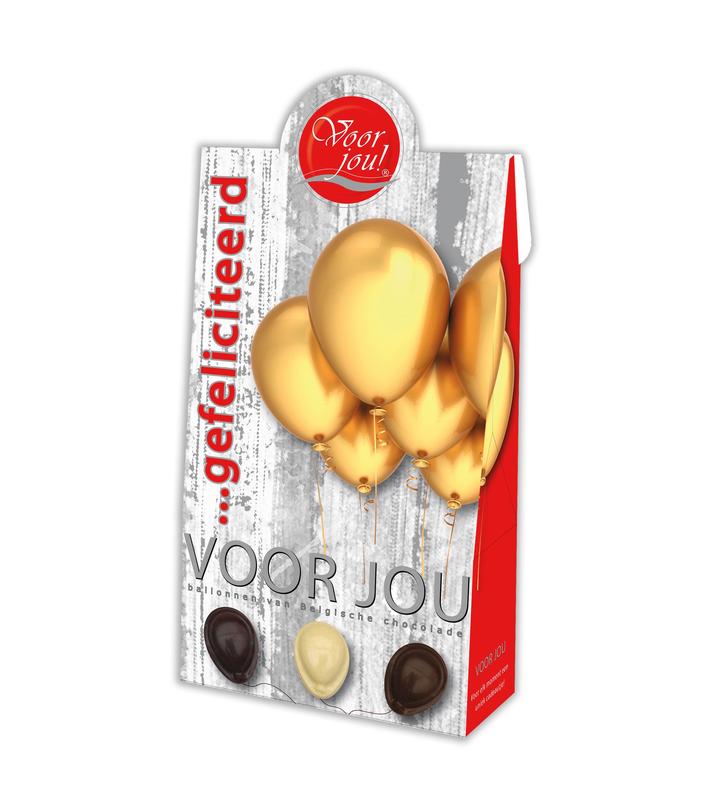 Voor Jou! Cadeau doos young ballonnen gefeliciteerd 100.00 Gram