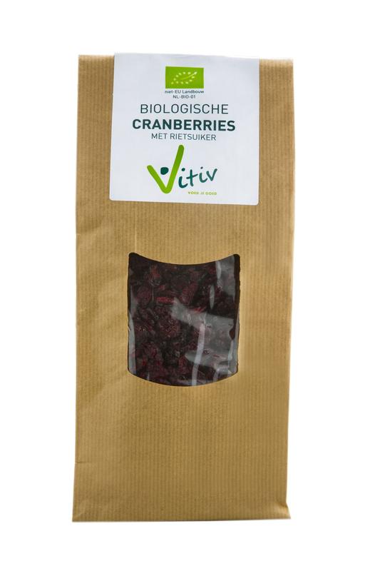 Vitiv Cranberries rietsuiker bio 500.00 Gram