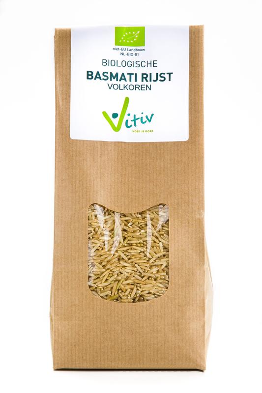 Vitiv Basmati rijst volkoren bio 500.00 Gram