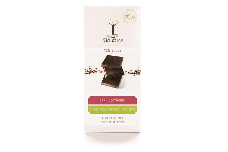Balance Choco stevia tablet puur cacao 85.00 Gram