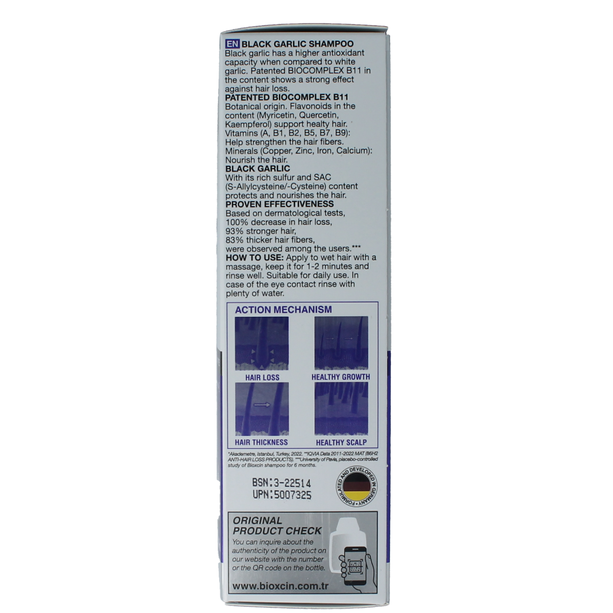 Bioxcin Shampoo zwarte knoflook 300.00 Milliliter