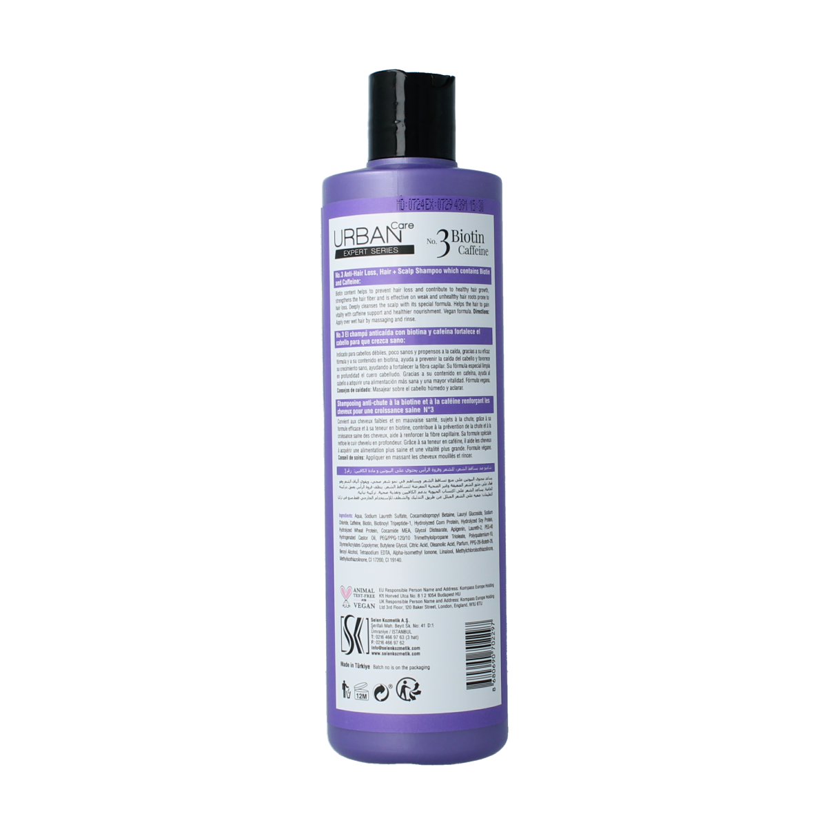 Urban Care Expert hair & scalp shampoo biotine & caffeine 350.00 Milliliter