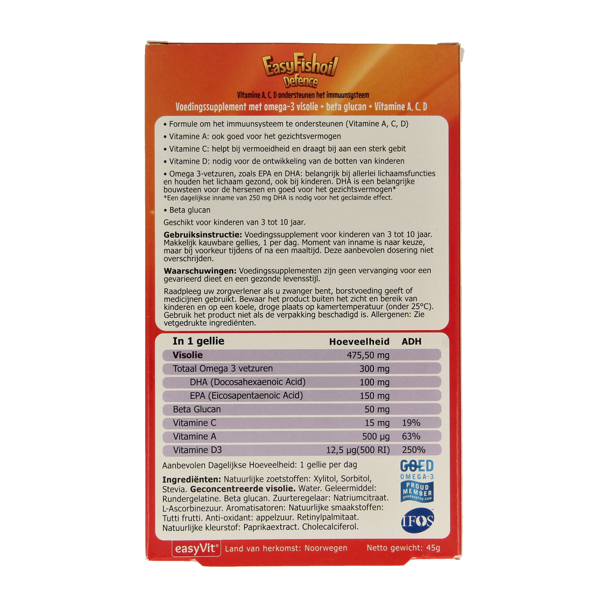 EasyVit Easyfishoil defence 30.00 Gummies