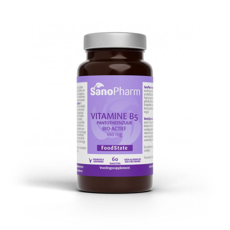 SanoPharm Vitamine B5 pantotheenzuur 100mg 60.00 Tabletten