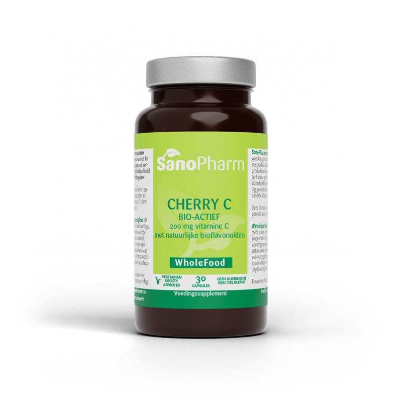 SanoPharm Cherry-C 200 mg wholefood 30.00 Capsules