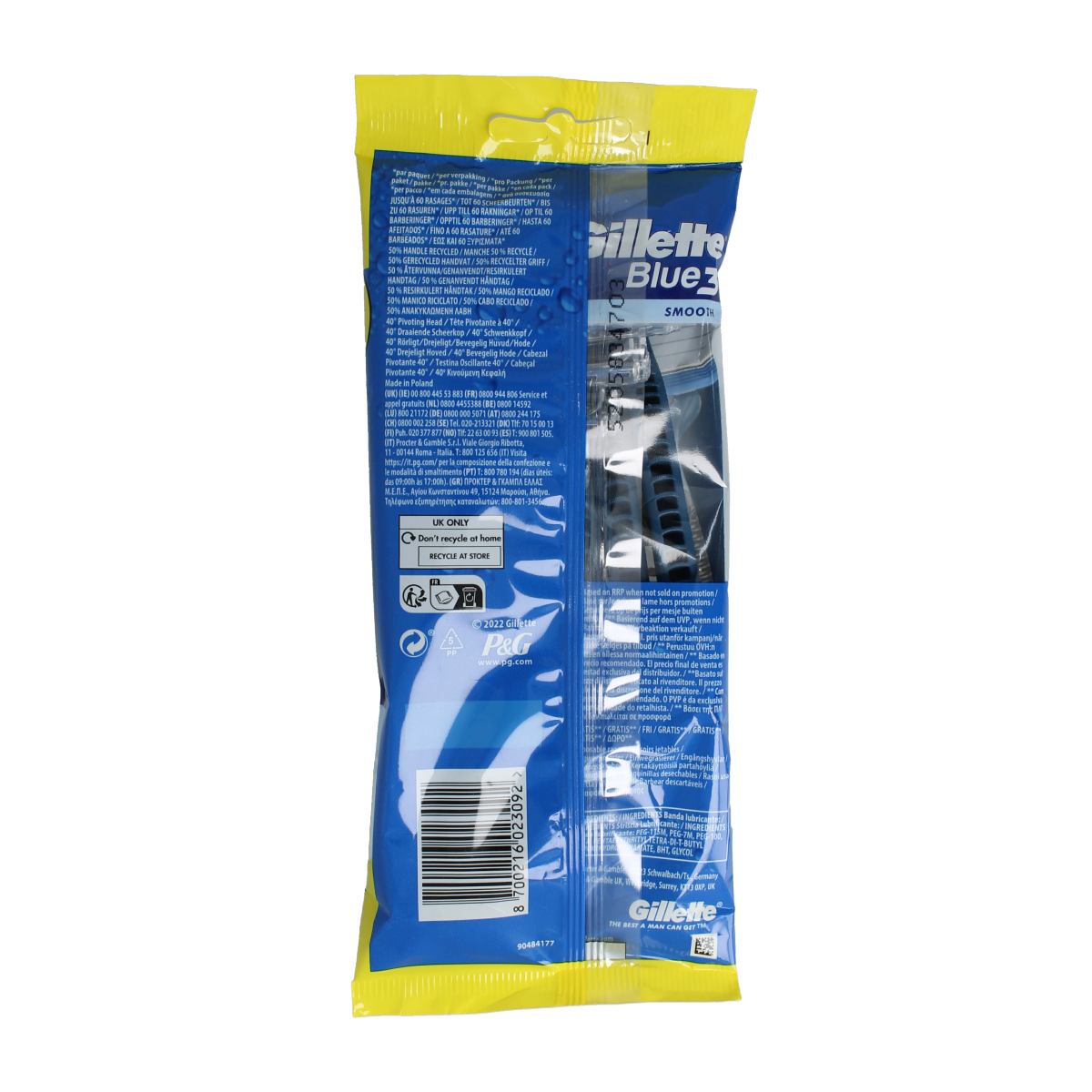 Gillette Blue 3 wegwerpmesjes 6.00 Stuks