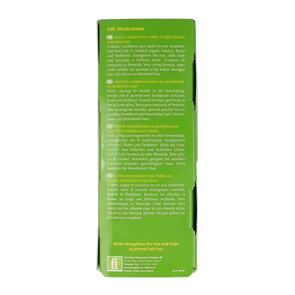 Henna Plus Colour cream 4.03 mocha brown 60.00 Milliliter
