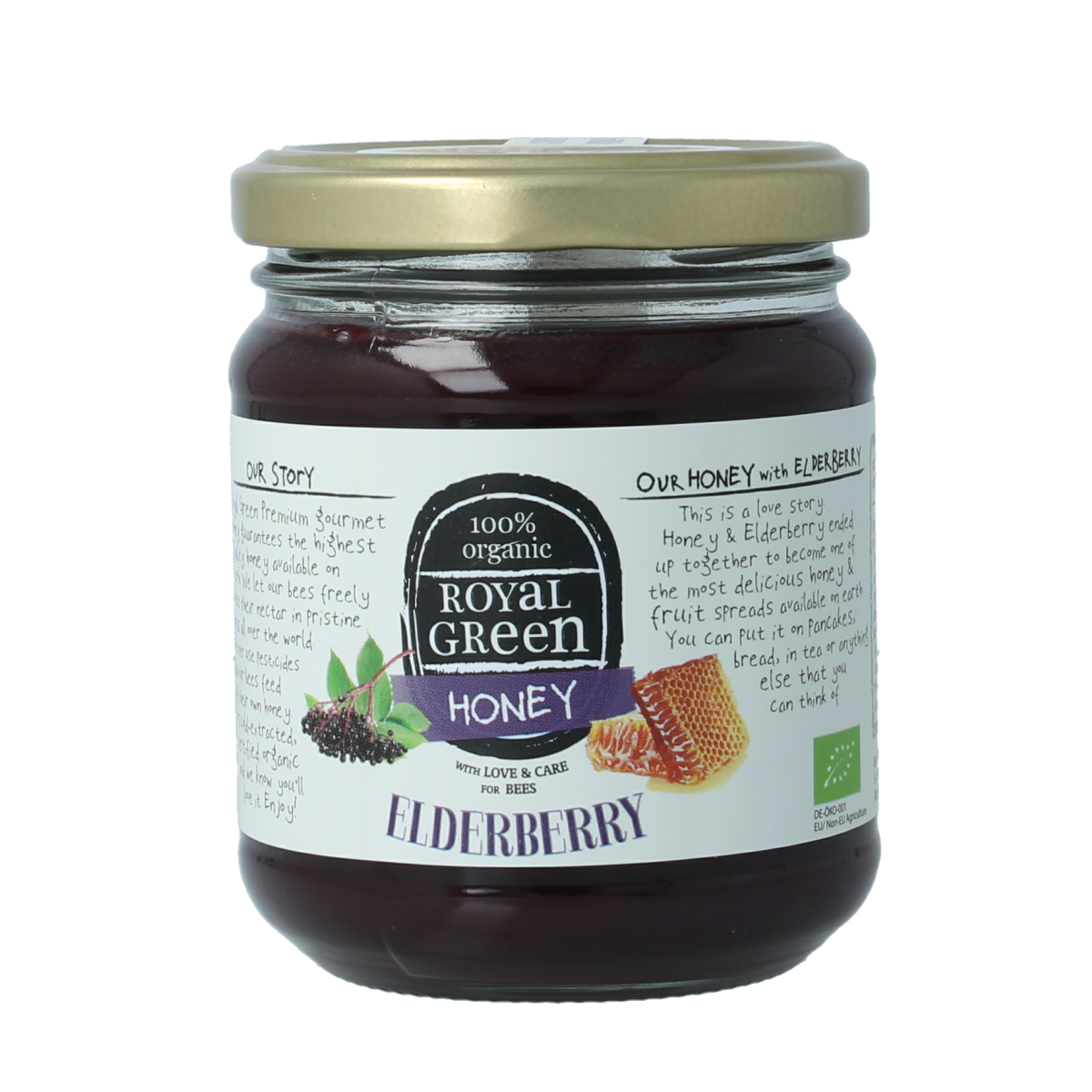 Royal Green Elderberry honey bio 250.00 Gram